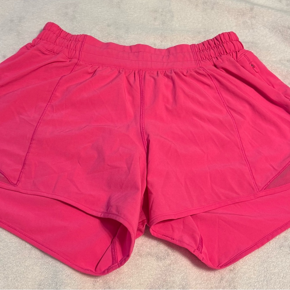 Lululemon Athletica Bright Pink Hotty Hot Shorts 4” Long
